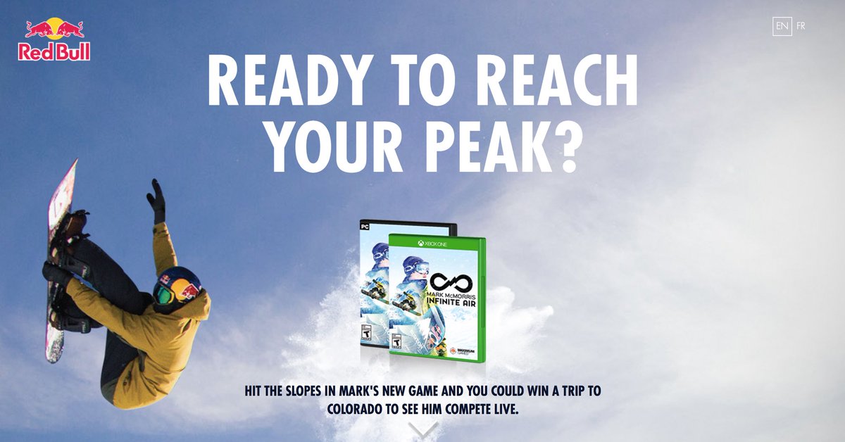 Head over to redbull.com/mcmorrislive to win a trip to the 
US Open to watch me shred:)