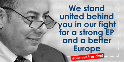 PES_PSE's tweet photo. We fully support @giannipittella, leader of @TheProgressives to become President of the European Parliament https://t.co/TPtjSvNuIQ