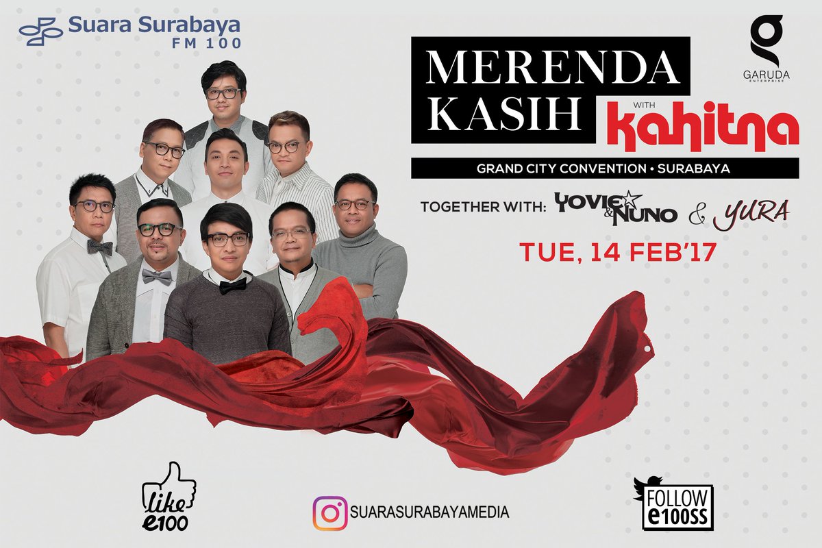 tiket konser @KahitnaFull bisa di dapetin juga di <a href="/e100ss/">Radio Suara Surabaya</a> lo .....<a href="/eventsurabaya/">Event Surabaya</a> <a href="/infosurabaya/">Info Surabaya</a>