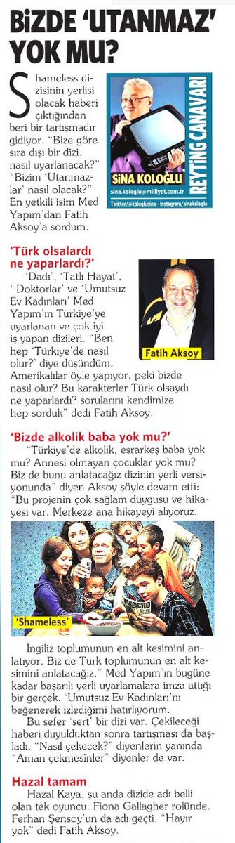 kologlusina's tweet photo. #Shameless dizisinin yerli versiyonunda adı belli olan tek oyuncu #HazalKaya... #ReytingCanavarı #SinaKoloğlu @kologlusina @HazalKaya110 https://t.co/q5kHj2fy36