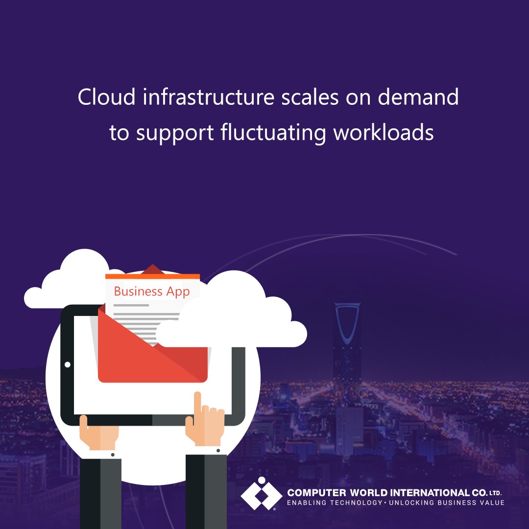 cworldintl's tweet photo. Cloud infrastructure scales on demand to support fluctuating workloads #Microsoft #Cloud #cloudsolution #Computer_World_International #Saudi https://t.co/CGOpeYDYxC