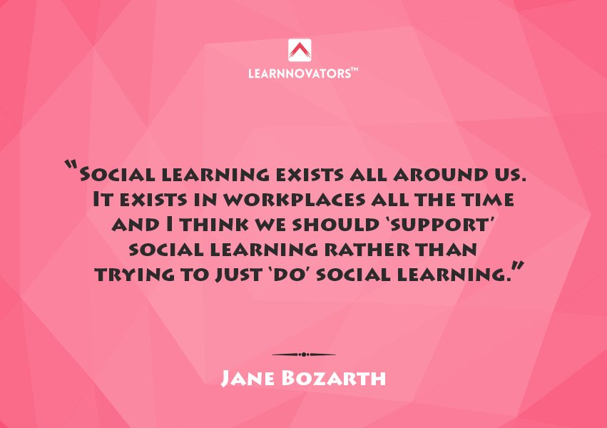 RaviPratapSingh's tweet photo. .@JaneBozarth talks about #sociallearning and much more in this brilliant interview with @Learnnovators ... ~ https://t.co/Q0MTQON524 https://t.co/tCHOJD8K64