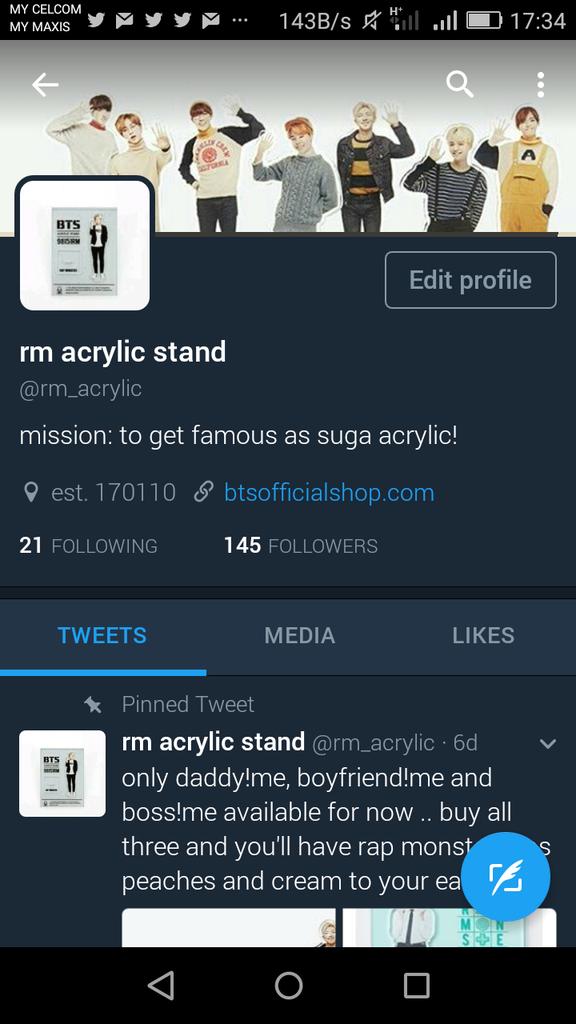 rm_acrylic's tweet photo. i just got out of exam hall and saw this .. thank you for followinggggg don't forget to buy me and my friends at @BTSOFFICIALSHOP !! 💞💞 https://t.co/eXCo12aka9