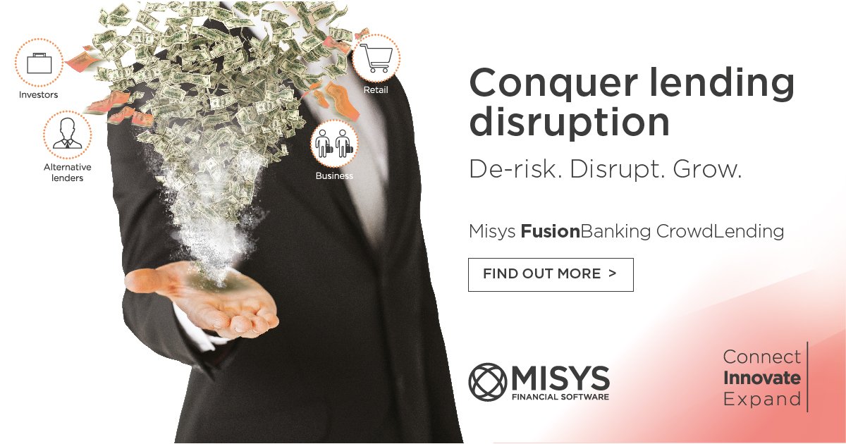 FinastraFS's tweet photo. We have launched FusionBanking #CrowdLending at #MisysCF Paris! Helping #banks seize $490 billion market value https://t.co/9c6qo6cH2L #p2p https://t.co/h4QU5wHXpk