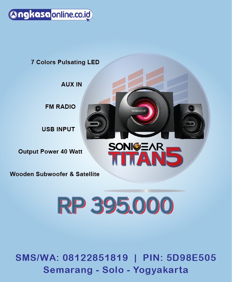 angkasaonline's tweet photo. #sonicgear #speaker #multimedia #satellite #subwoofer #titan5 #visit https://t.co/YSY6yPDZzo #semarang #solo #yogyakarta #wonodri #menoreh https://t.co/Kx3xDd7lrG