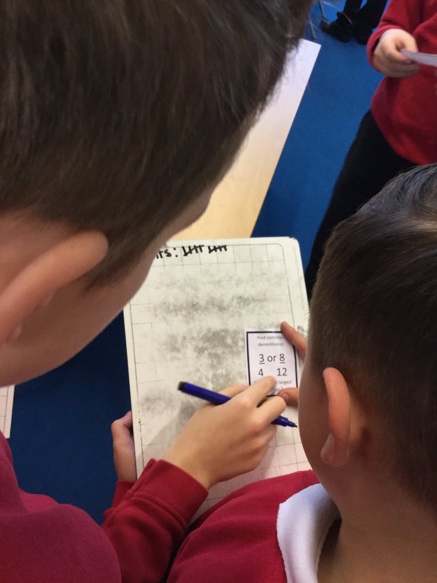 5SB on Twitter: "Ordering fractions with different denominators using