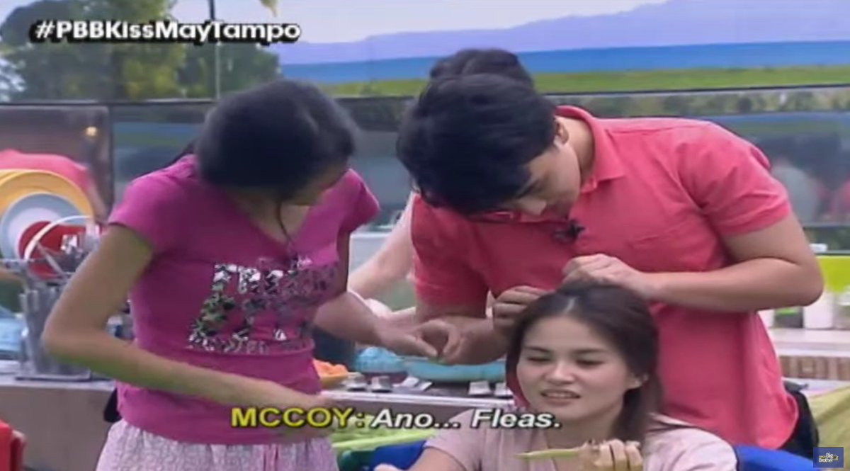 PBBabscbn's tweet photo. The Pranksters, Edward and MayMay strike again! Hahahaha #PBBKissMayTampo https://t.co/emAoY2vXdd