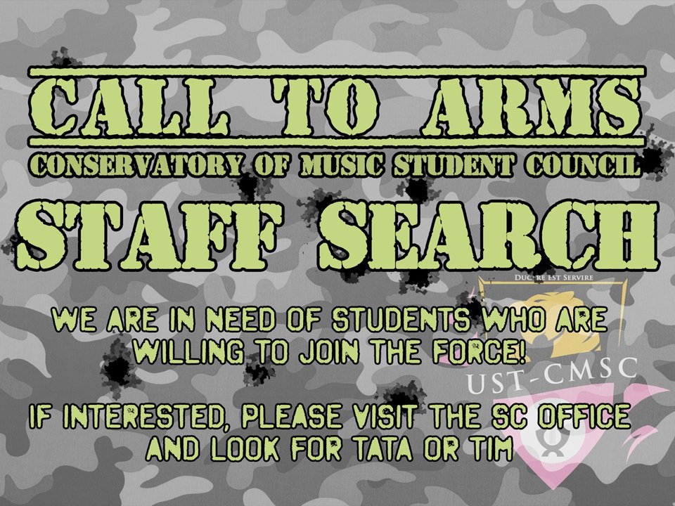 ustcmsc's tweet photo. Come and join us, Musicians! #USTCMSC #MusicAdvisory #StaffSearch https://t.co/9rL2Ip0PS6