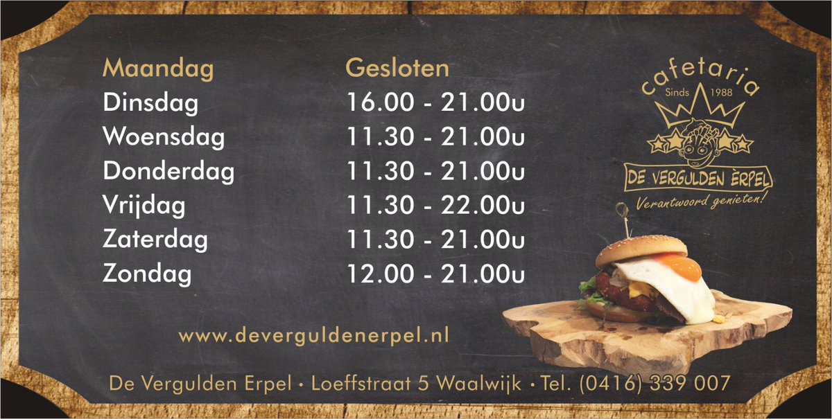 Vandaag ook voor u geopend vanaf 16:00 uur