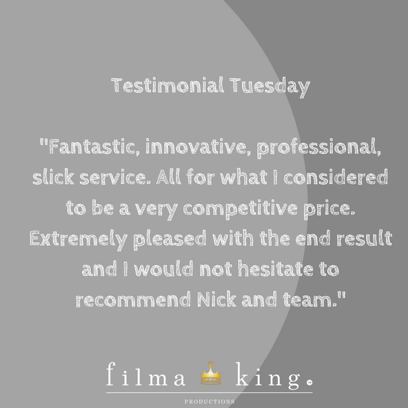 Filma_King's tweet image. Great testimonial from a lovely client...#ClientTestimonial #Filmaking #ClientVideo