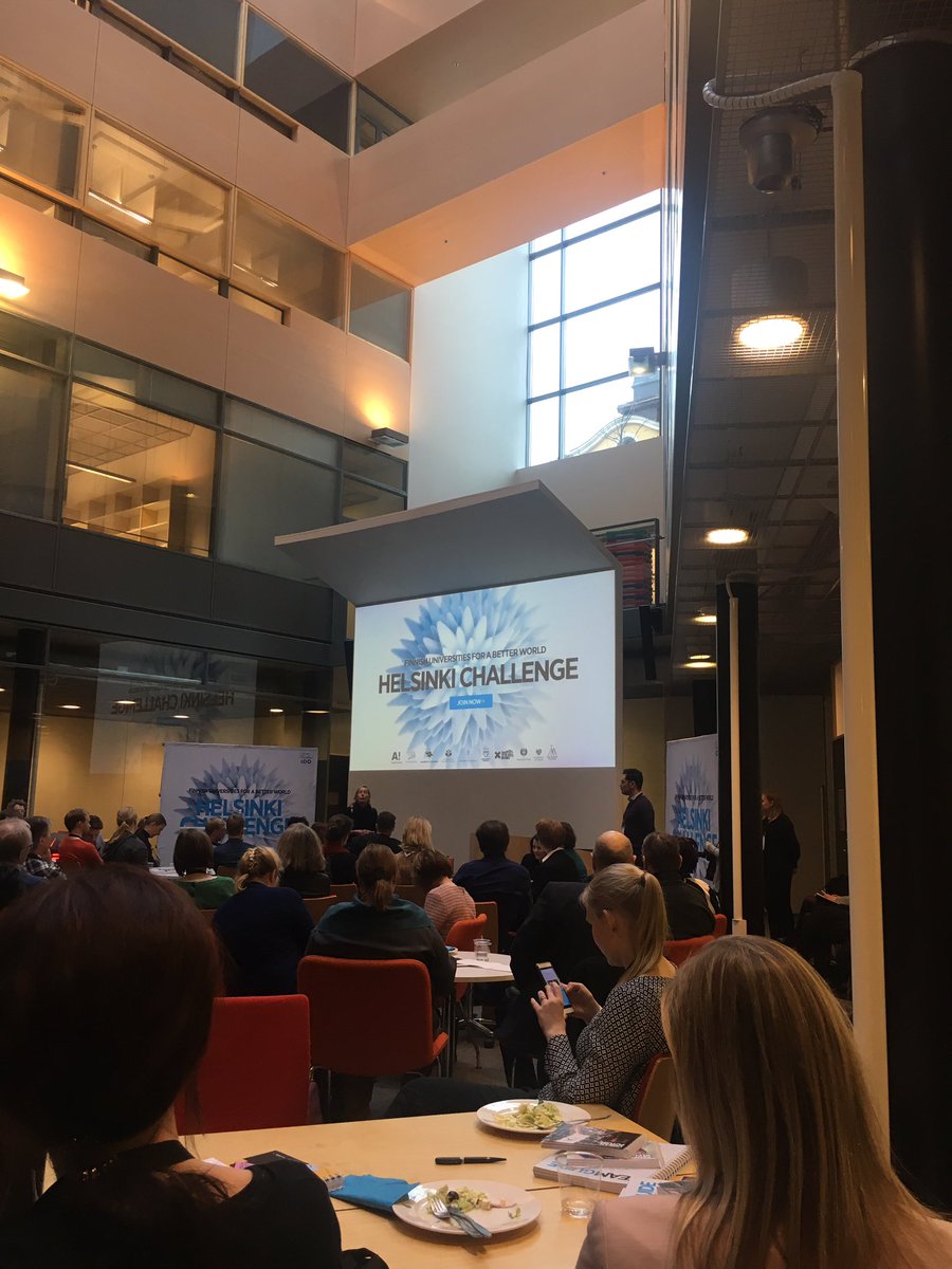 mjmikko's tweet photo. #helsinkichallenge kickoff! Exciting program starting with two @UniEastFinland teams #3AWater and #metabold !@karkkainen_olli @KatiHanhineva https://t.co/F2PZLyVbx5