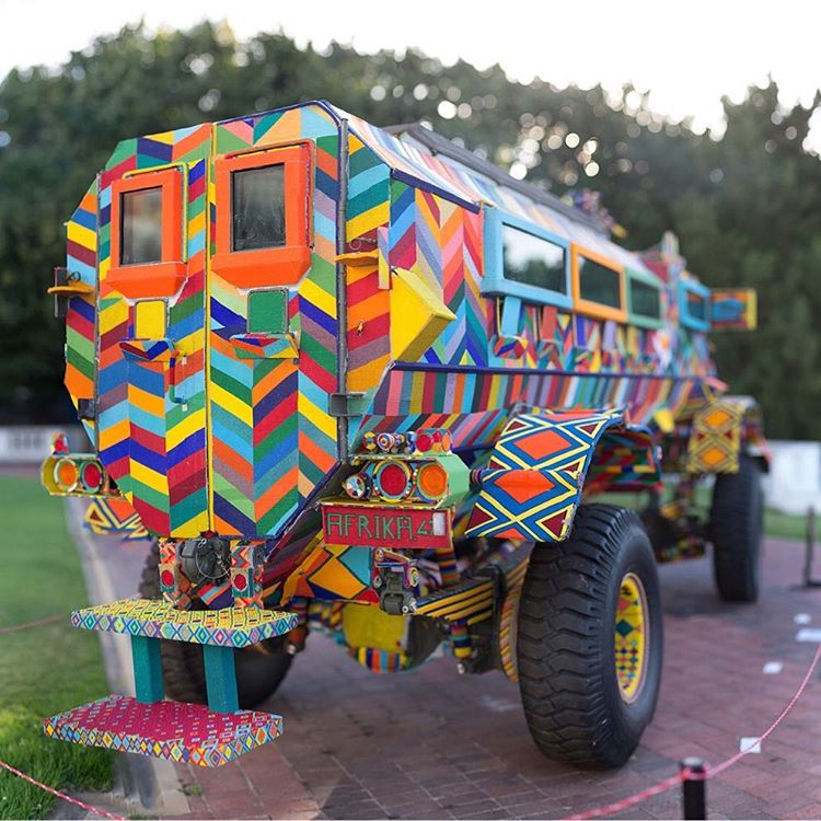 Iziko_Museums's tweet photo. Have you checked out the Casspir by #ralphziman covered in beads outside the Iziko S.A National Gallery? #DYK is more than 50 million beads? https://t.co/q3moerbrqJ