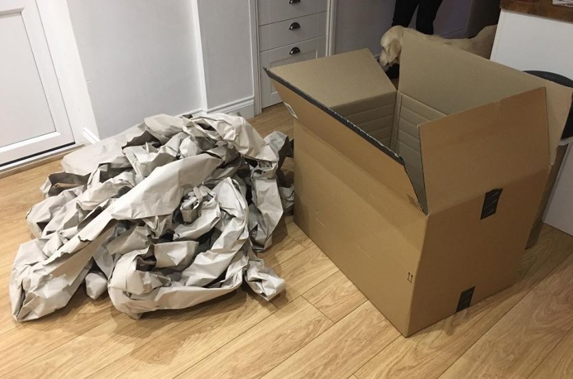 _AnneBowling's tweet photo. Friend bought DOORMAT from serial excessive #packaging &amp; #waste offenders @AmazonUK It arrived in box big enough for 2 adults to sit inside! https://t.co/ydskdeI7wv