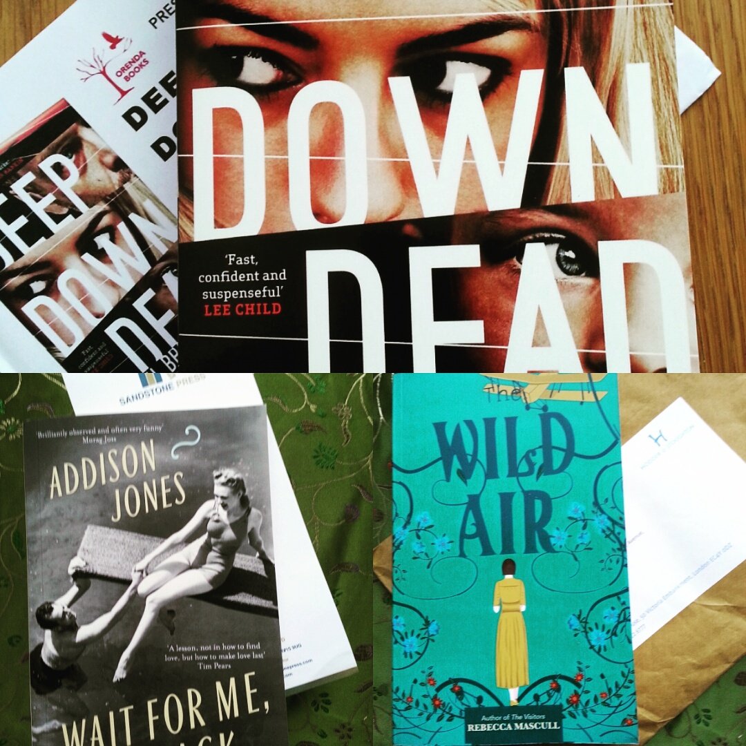 Rosie_Canning's tweet photo. #bookpost #WildAir @rebeccamascull @HodderBooks #WaitForMeJack @cynthiarogerson @sandstonepress #DeepDownDead @crimethrillgirl @OrendaBooks https://t.co/999uYPbUzg