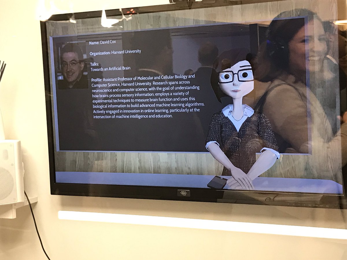 LaurenYoung's tweet photo. Meet SARA, a socially aware robot assistant. She thinks so you don't have to. #WEF17 https://t.co/12RH5uZ9bA