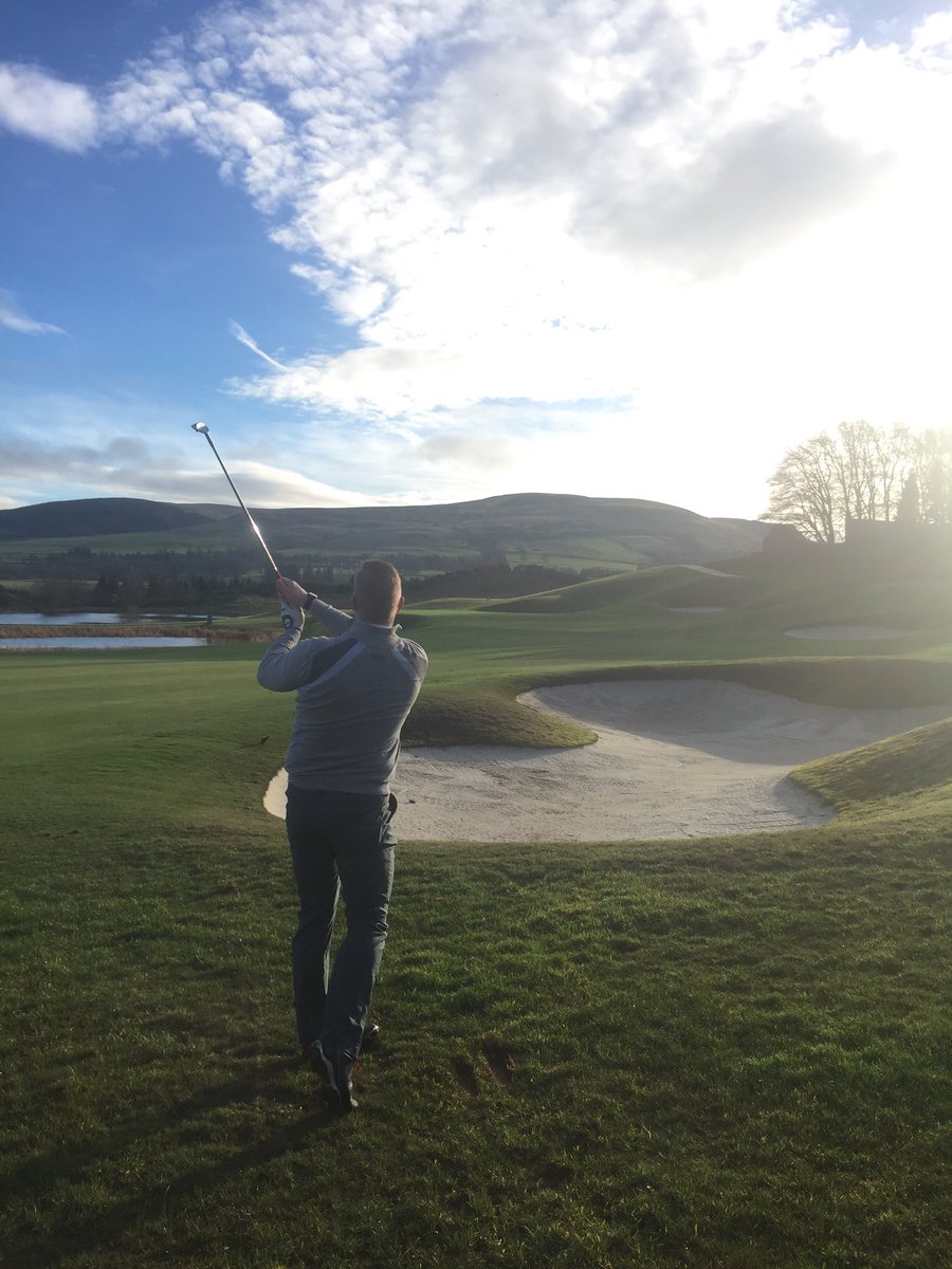 Perfect January morning <a href="/Gleneagleshotel/">Gleneagles</a> PGA Centenary Course for some on-course practice with members. Course as firm as summer #loveglen