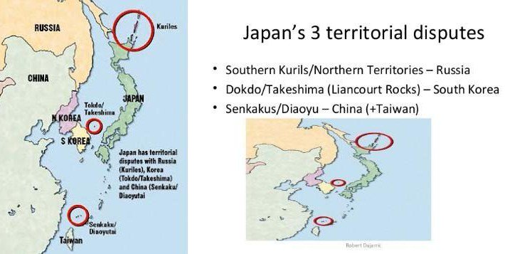 XXXwarriors's tweet photo. Japan's 3 island disputes @UN (#Dokdo International Law Korea Unique Territory, know in world, - #Senkakus and #Kurils Who is the territory? https://t.co/p8U2PCvkmq
