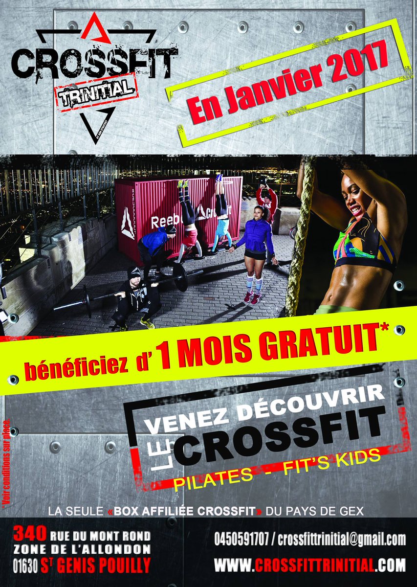 CrossFit_SGP_01's tweet photo. 1 MOIS GRATUIT EN JANVIER 2017 https://t.co/vBUPp9mwJF