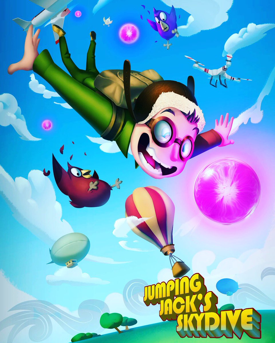 AppVantGames's tweet photo. Jumping Jack's Skydive official title screen! #outsoon #mobilegame #gamedev #indiedev #LevelUp #superfun #appstore https://t.co/QOhHouMJx9