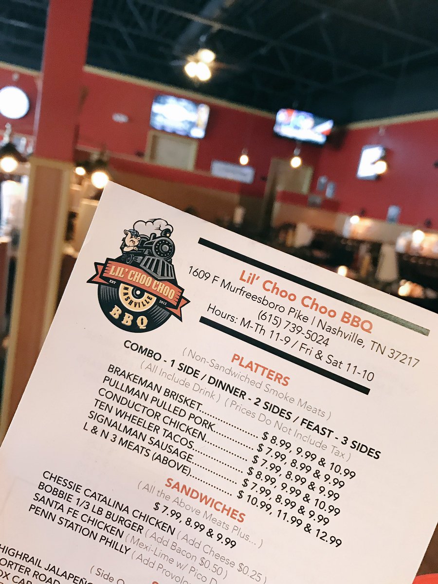 Lil Choo Choo Bbq On Twitter It Is Nashville Restaurant Week And We Have Daily Specials Today Is Taco Tuesday