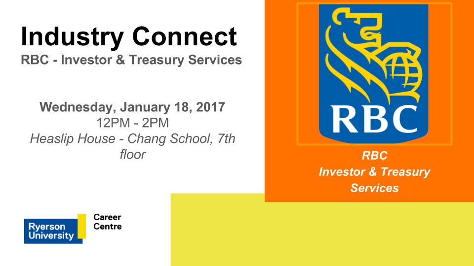 careercooptmu's tweet photo. RBC will be at the 7th floor of Chang School discussing their opportunities. (12-2) Register: https://t.co/HSFKjJ8Rl5   #IndustryConnect https://t.co/FzqChcq9ce