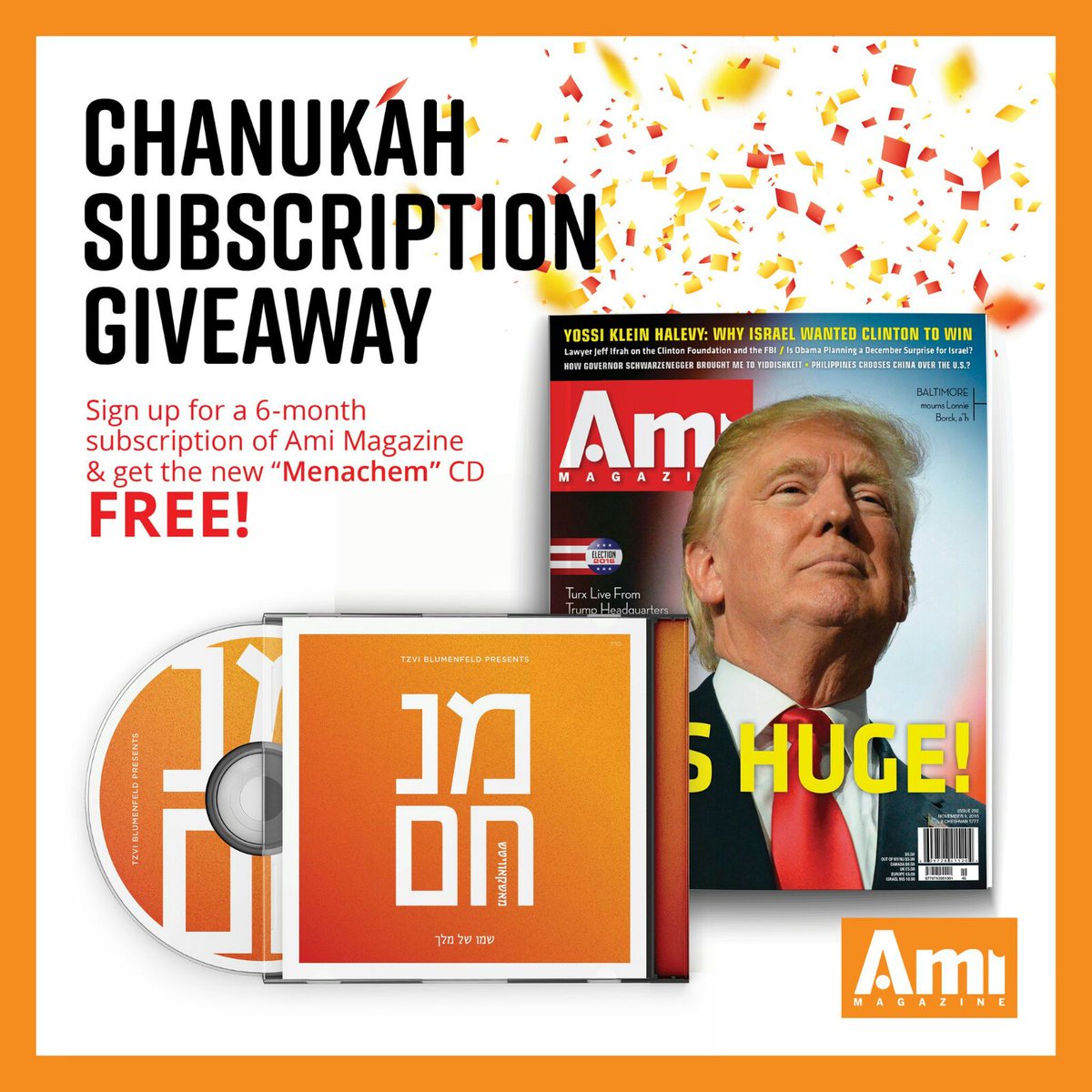 Menachem Moskowitz (@menachmoskowitz) on Twitter photo I would like to thank <a href="/Ami_Magazine/">Ami Magazine</a> for choosing my new CD for their subscription drive. Got word should b arriving in the mail any day #MM1 I would like to thank <a href="/Ami_Magazine/">Ami Magazine</a> for choosing my new CD for their subscription drive. Got word should b arriving in the mail any day #MM1