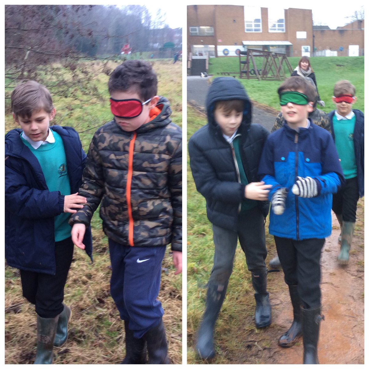 Springwood_Prm's tweet photo. We had to learn to trust and use our senses in Forest School today. Some of us overcome fear #springpse https://t.co/B3RTEAhGOf
