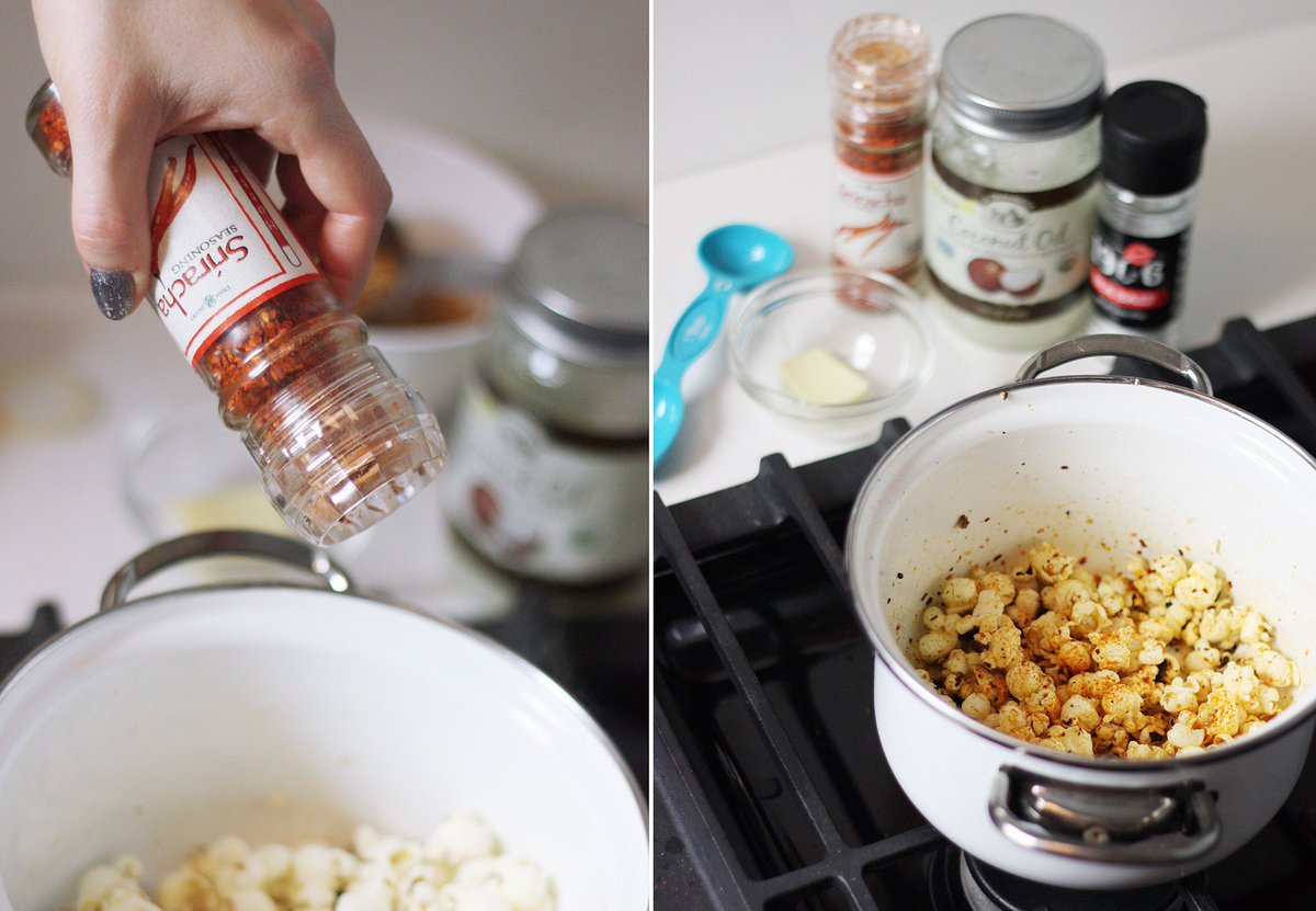 How did we forget abt homemade #popcorn? It's easy! I make mine w/ coconut oil &amp; flavor w/ #Sriracha powder. #PopItAndTopIt <a href="/PopcornCentral/">Popcorn Central</a>