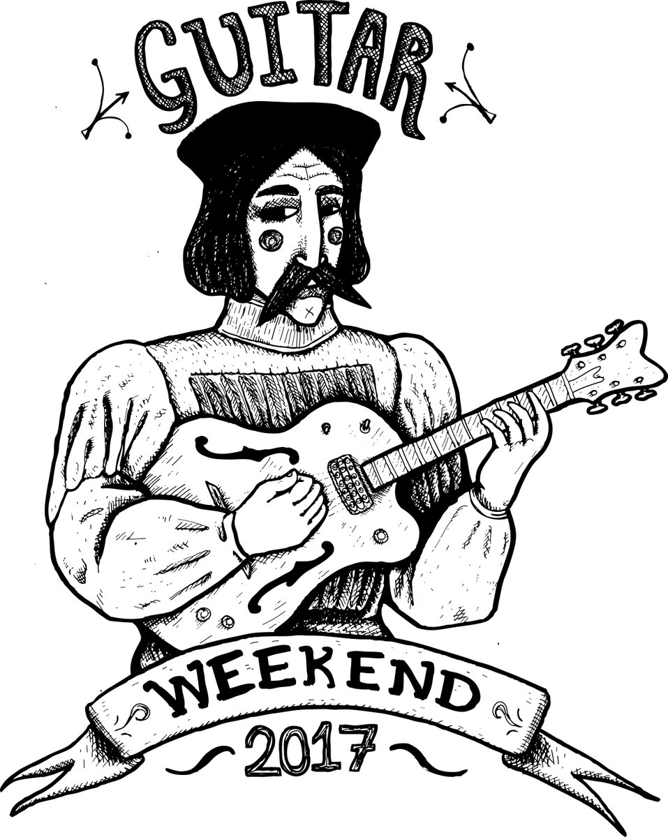 Latest #comission #linedrawing for the 2017 #guitarweekend #fineliner #illustration #illustrator #design #art #artist #comissions #drawing