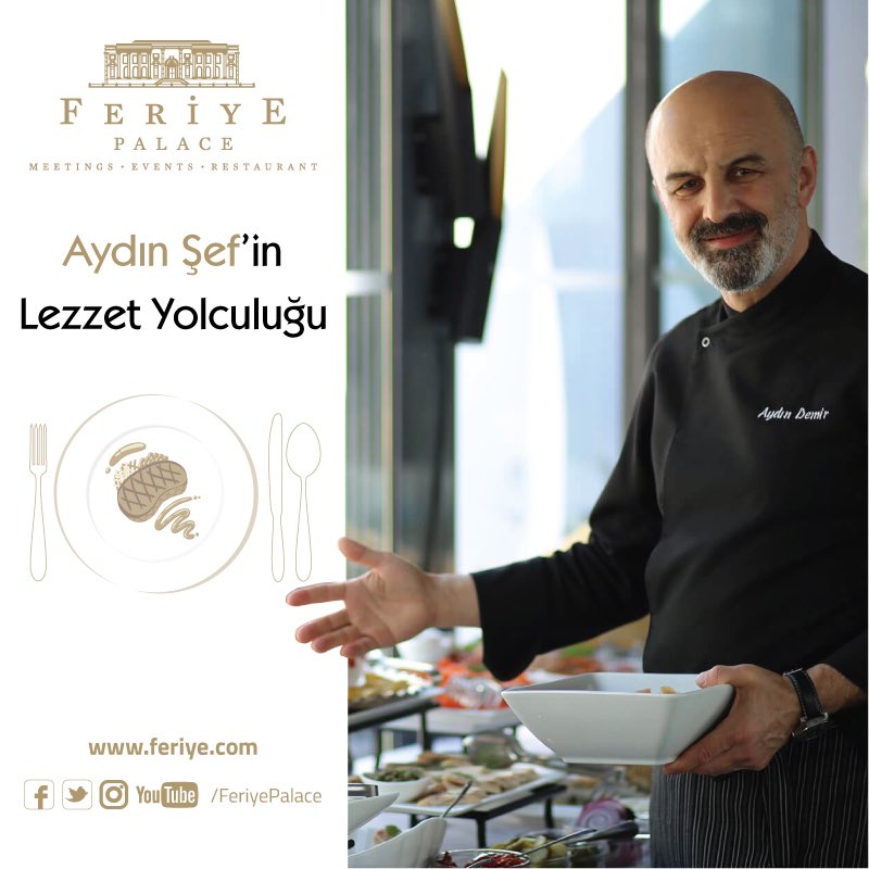 FeriyePalace's tweet photo. Bu akşam birbirinden değerli misafirlerimiz Aydın Şef ile Lezzet Yolculuğu'nda!👌🏻

#aydinsefinlezzetyolculugu #feriye #feriyepalace https://t.co/aHNkrB10We