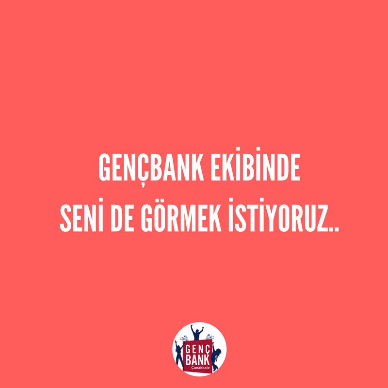 Hey Genç! Yeni ekip arkadaşları arıyoruz. Aradığımız insan sen olabilirsin! Hadi gel beraber Çanakkale'yi güzelleştirelim :)