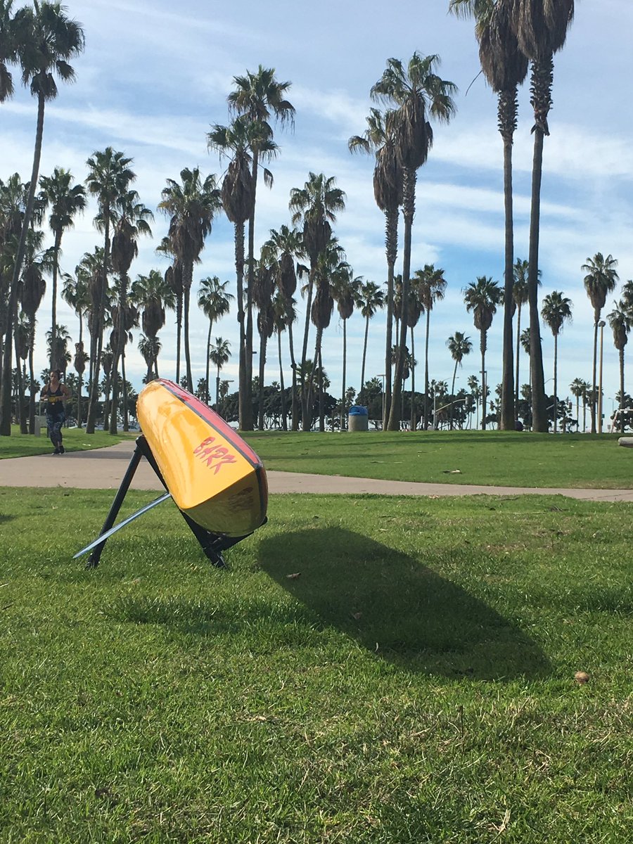 shorestand's tweet photo. Our portable stand isn't just for SUPs, use it with  your prone board as well. #shorestand #suprace #prone #bark #standup #calipaddler https://t.co/VNuT2GlkND