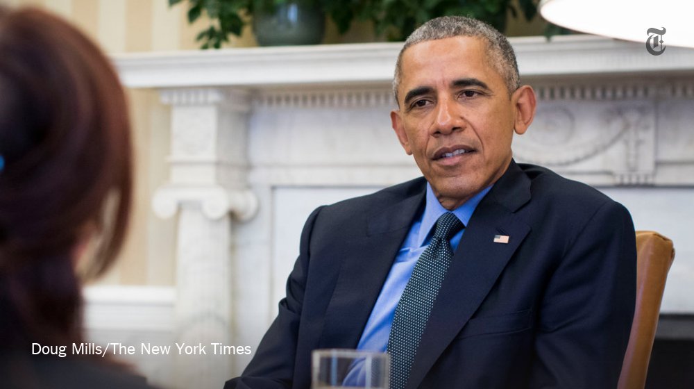 nytimes's tweet photo. Transcript: President Obama on what books mean to him https://t.co/htoLwO7Q2e https://t.co/WDatMJ9ciC