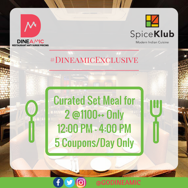 GoDineamic's tweet photo. #Dineamic #Food #Drinks #delicious #Foodie #Deals #Yummy #Mumbai #Lounge #Club #Pub #Love #Eat #Dine #Play #Offers #Coupons
@Spiceklub https://t.co/idXXH86kY0