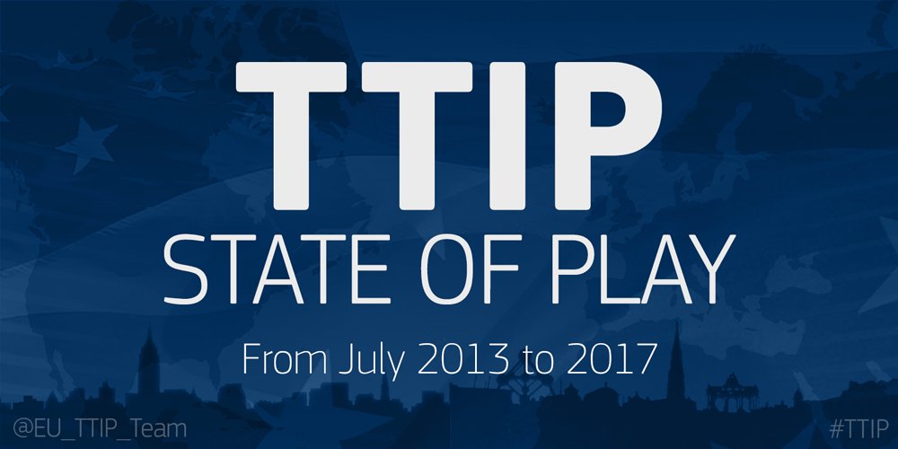 We've published a joint EU-US assessment of the progress made in the #TTIP negotiations since 2013. Read it here. » bit.ly/TTIP2017