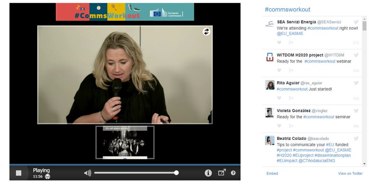 scientix_eu's tweet image. We are happy to participate in a #CommsWorkout with @EU_EASME today - maximising impact of #H2020 projects @EU_H2020 @EUScienceInnov!