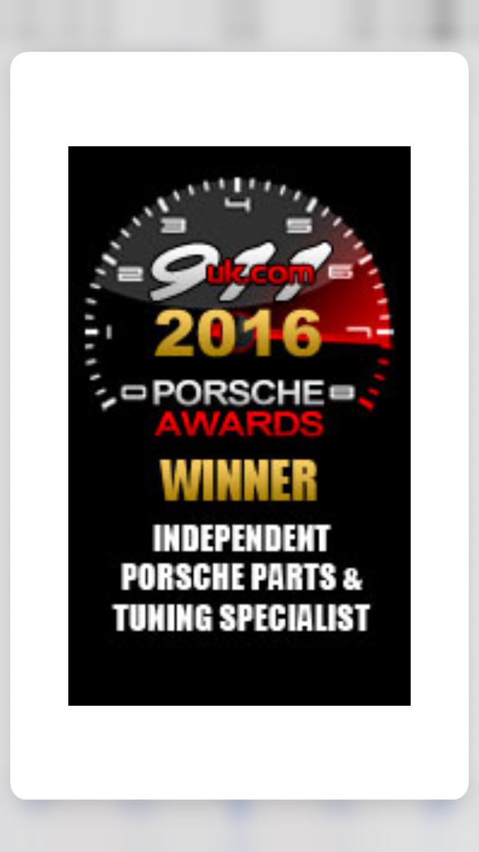 #PorscheAwards results 🏆
7. Porsche Parts &amp; Tuning Supplier Award to <a href="/Nineexcellence/">Nine Excellence ( 9e )</a> #2016Awards
Congratulations 🏅 porscheawards.co.uk
