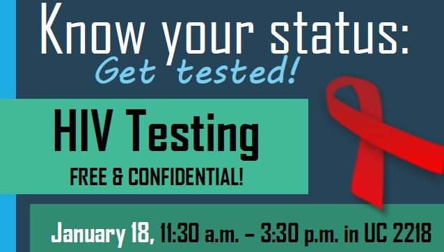 USI_REC's tweet image. Free &amp;amp; confidential HIV testing tomorrow! #KnowYourStatus