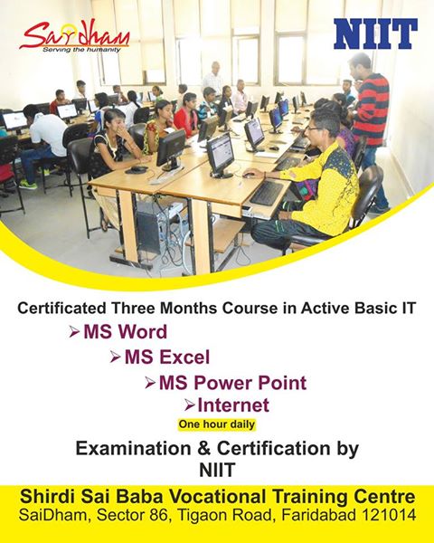 saidhamngo's tweet image. #Vocational_Training_Course in Active #Computer_Basic #IT
Certificate by #NIIT_Foundation
#Sector86, #TigaonRoad, #Faridabad @NIITFoundation