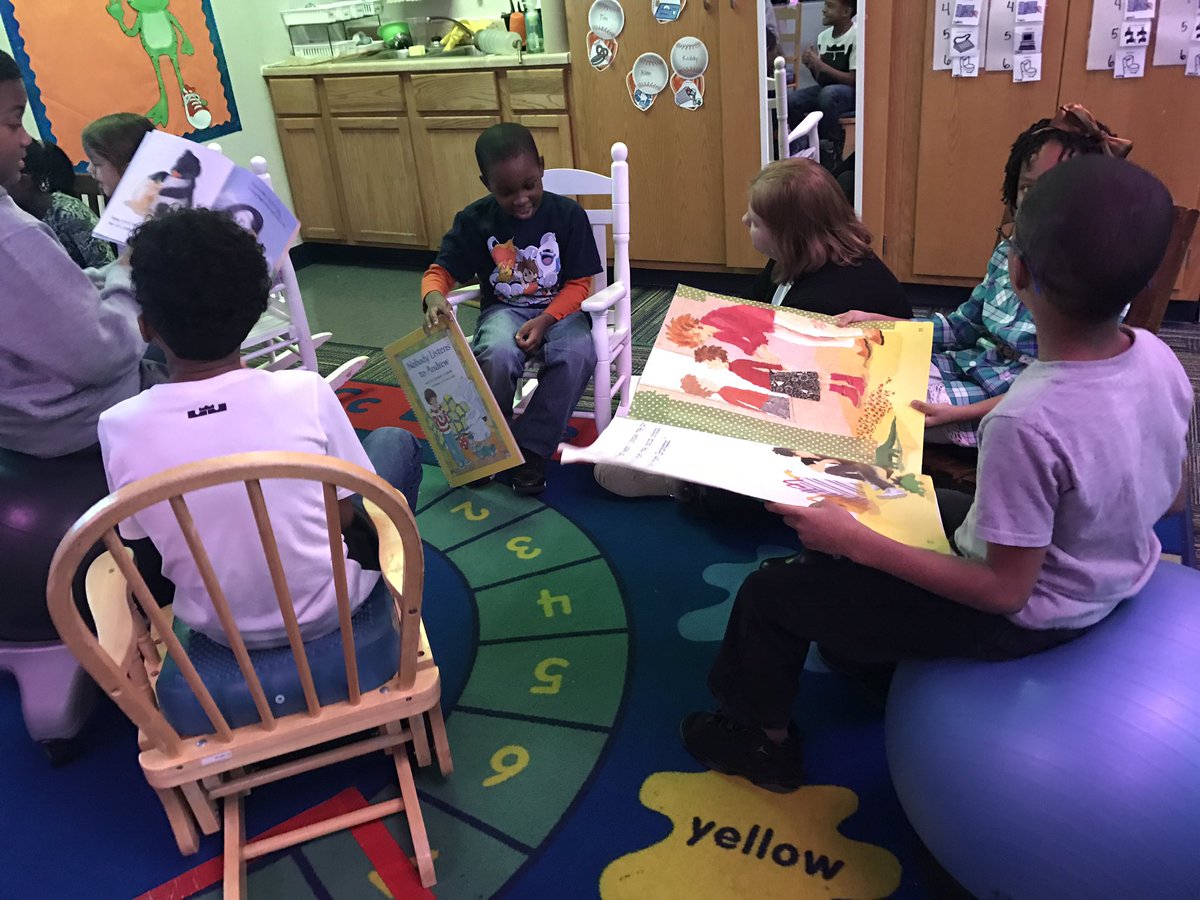 MrsSwisherin2nd's tweet photo. One of my (and my 2nd graders') favorite times of the week! Reading time with our THRIVE buddies! 😌📚 https://t.co/FMO42QsRQu