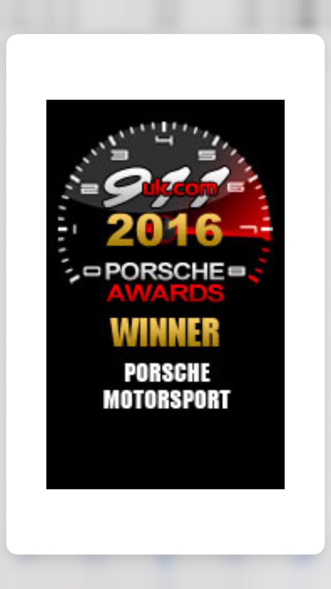 #PorscheAwards results 🏆
8. Porsche Motorsport Award goes to <a href="/AussieGrit/">Mark Webber</a> #2016Awards
Congratulations 🏅 porscheawards.co.uk