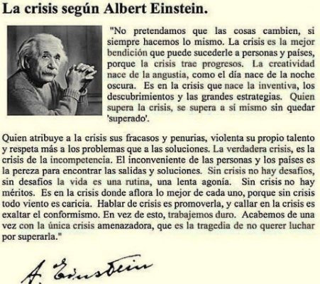 Dr_Blazquez's tweet photo. La crisis según Albert Einstein https://t.co/0cEvCDR873