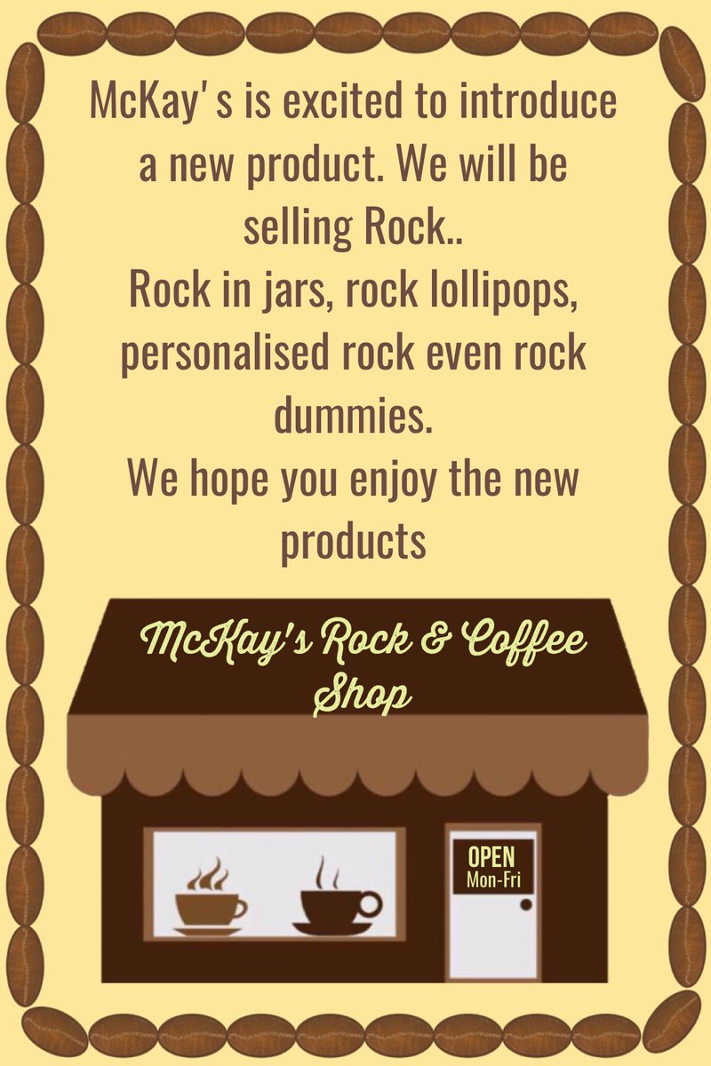 McKays_Coffee's tweet photo. To place an order at McKay's 

🔹DM the @
🔹Leave message required 
🔹Sign your name or leave anon
No hate 
NOW SELLING ROCK

⛔️CLOSED WEEKENDS https://t.co/rWitUOJPpz