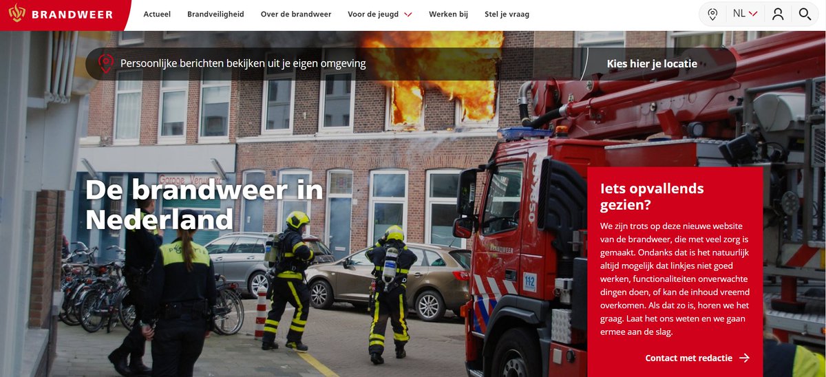 #TROTS op de vernieuwde website brandweer.nl! 25 regio's, 1 website. Samen sterk, samen veilig! #StandingStrongTogether