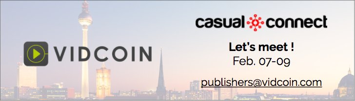 Going to the <a href="/CasualConnect/">Fun_PoC</a> in #Berlin on February 07-09 ?
VIDCOIN's team will be there too. Let's meet !