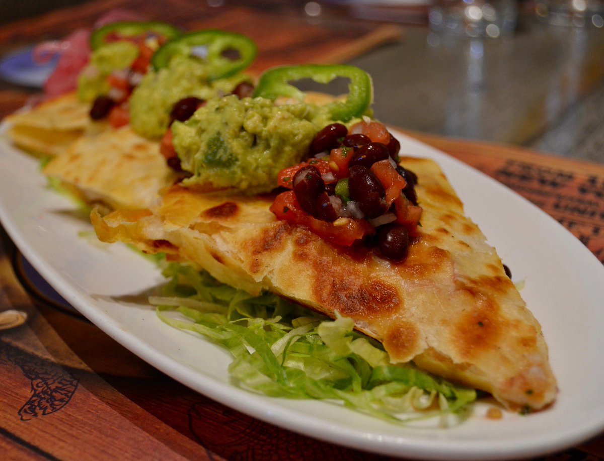 Let's get lunch on a roll at Racks Fish House + Oyster Bar #quesadilla #lunchtime  #seafood #tasty Delray Beach - Atlantic Ave. #tuesday