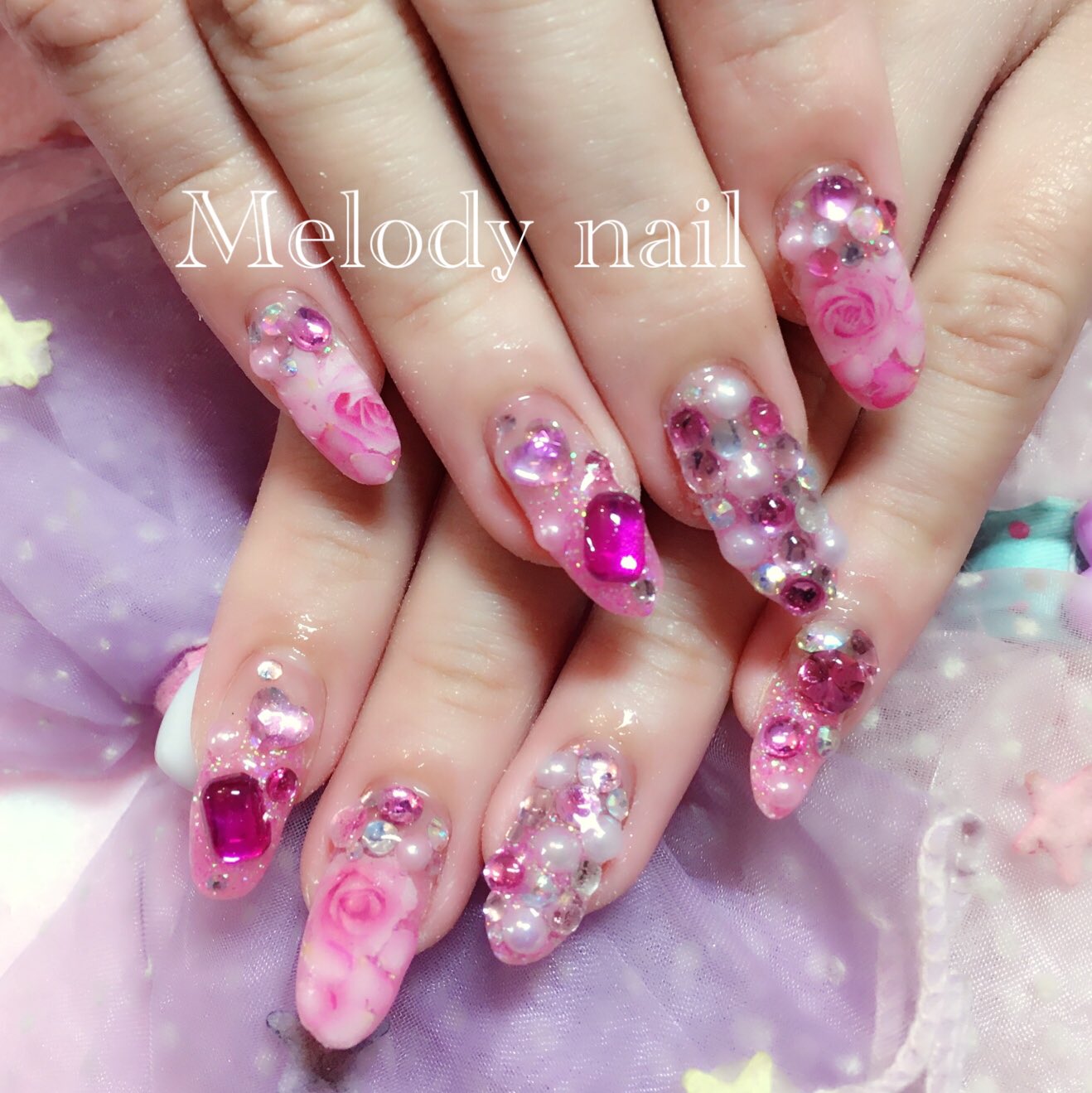 Melodynail あいめろ ビジューネイル ごてごてネイル パーツネイル 薔薇ネイル T Co 26qs7lzijx Twitter