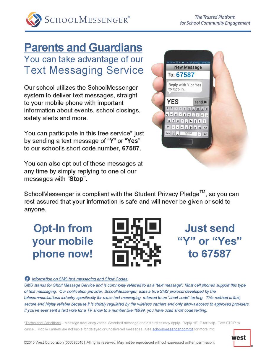 Albany_High's tweet photo. Parents- Opt in to receive School Messenger Texts! #hornetnation https://t.co/uT5B7QfMCB