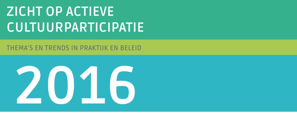 Publicatie Zicht op actieve cultuurparticipatie 2016 is uit: thema's en trends in praktijk en beleid. <a href="/LKCA_/">LKCA | Samen werken aan cultuur voor iedereen</a> <a href="/FCP_/">Fonds voor Cultuurparticipatie</a>  bit.ly/2j50fbg