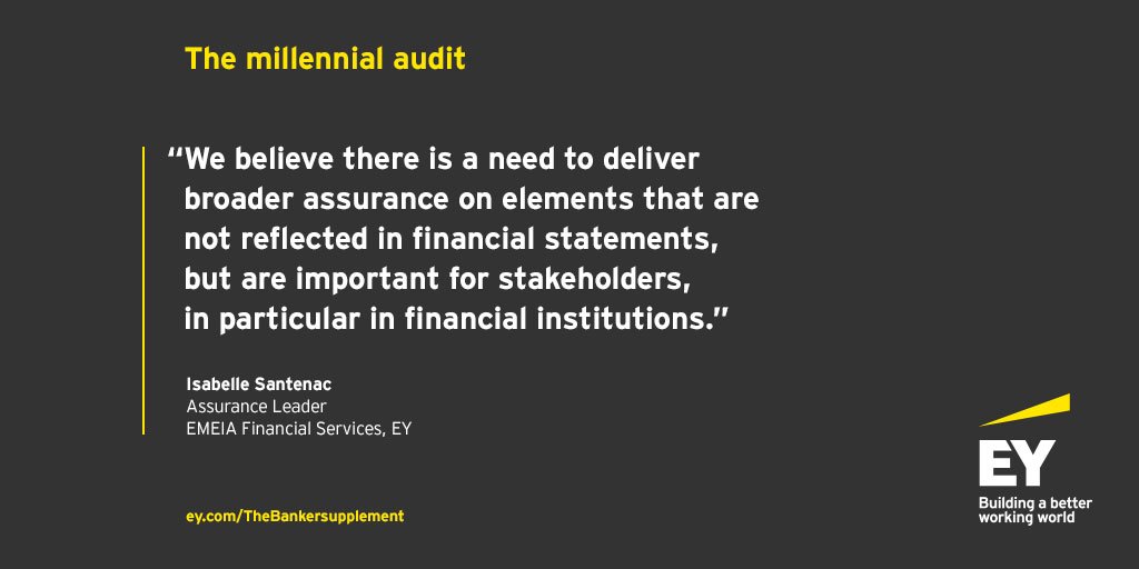 Nicolecole11's tweet photo. #EY @IsabelleSant_EY shares views on the millennial #audit and the impact of #digital on assurance with @TheBanker https://t.co/PcyT5Od39Q https://t.co/FVYx2YAkdv